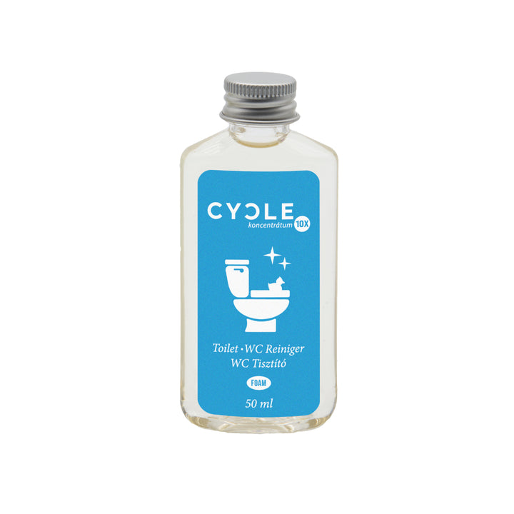 eine Flasche CYCLE 10X Aktiv-Schaum WC-Reiniger Refill